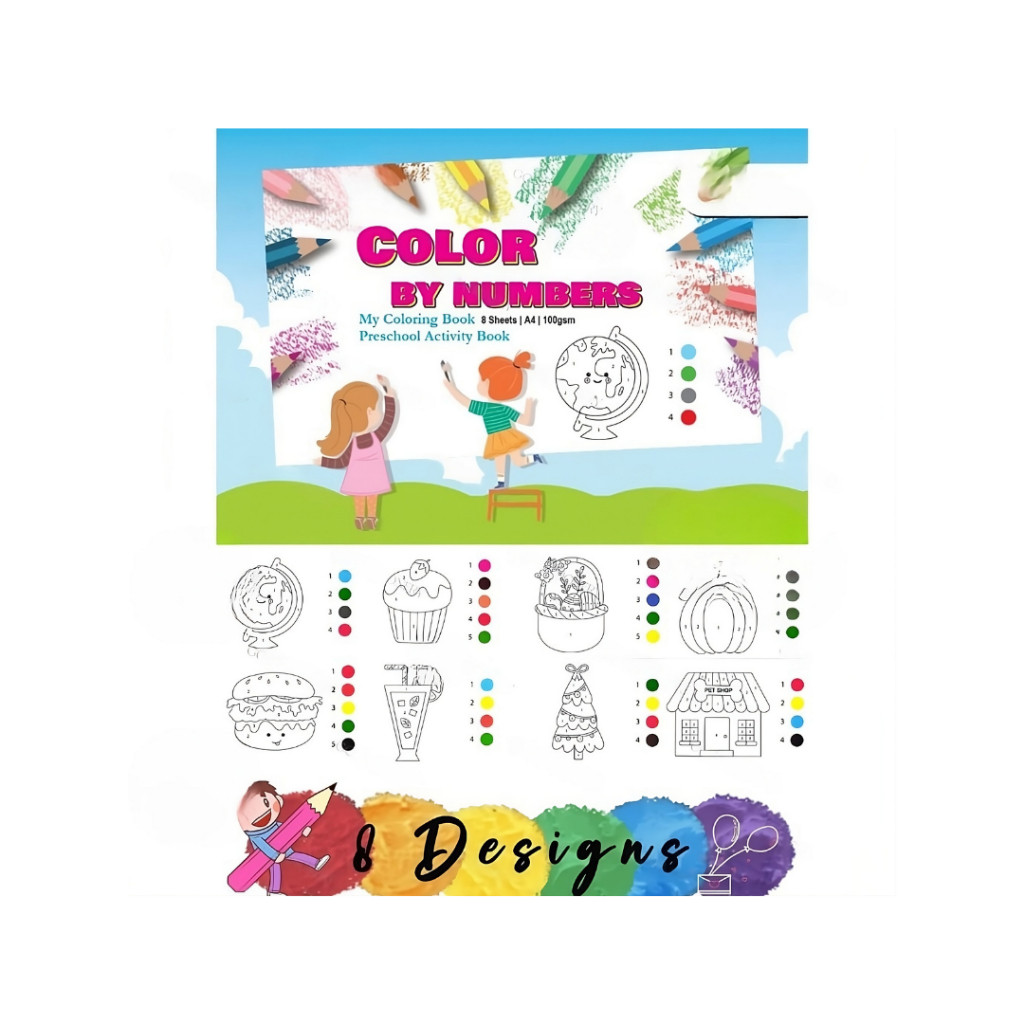 My Coloring Book A4 100GSM - Preschool Activity Book 8 Sheets | A4 | 100gsm - Image 2