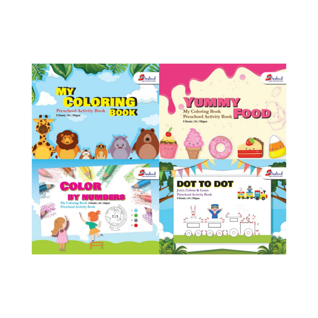 Dot To Dot A4 100GSM - Joint, Colour & Learn - Preschool Activity Book 8 Sheets | A4 | 100gsm - Image 3
