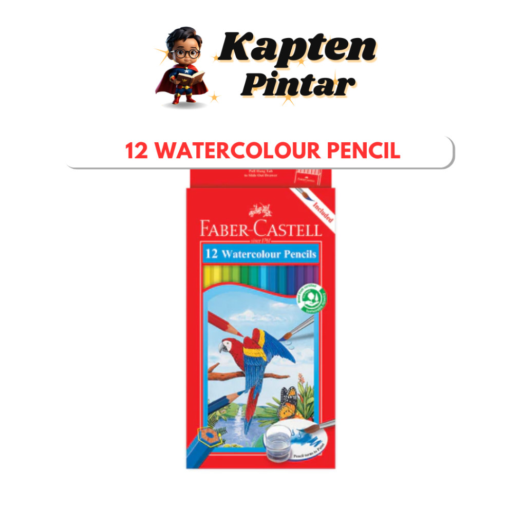 Faber Castell 12 watercolour pencil (box)