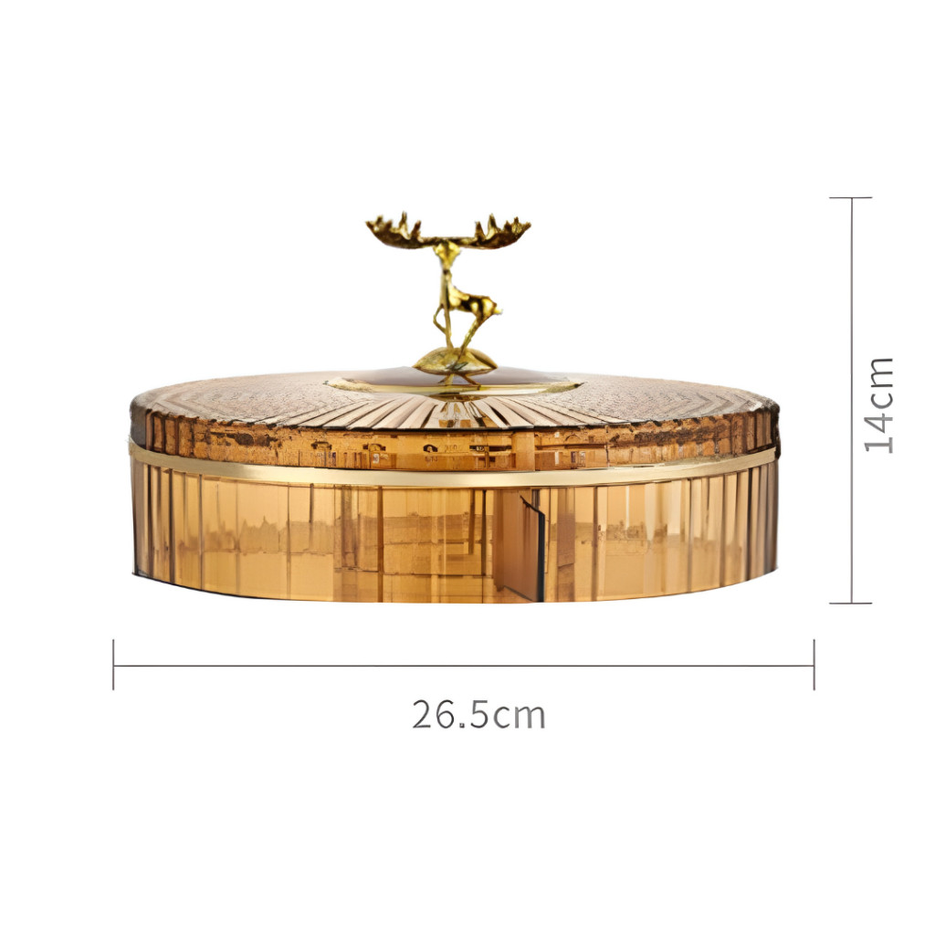 2024 Home Living Storage Box Candy Box Light Luxury Transparent Dried Fruit Plate Nut Snack - Image 2