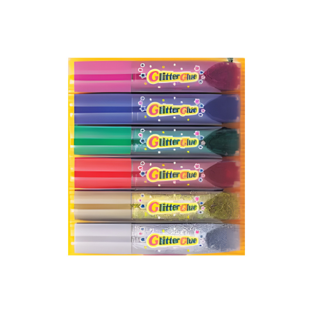 AMOS Glitter Glue Set GCL5B6 - 33ml (6 Tubes x 5.5ml each) - Image 3