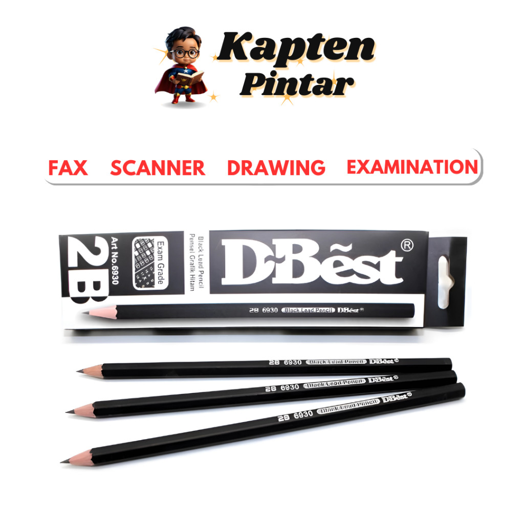 DBest Black lead pencil 2B Art No6930 (Box)