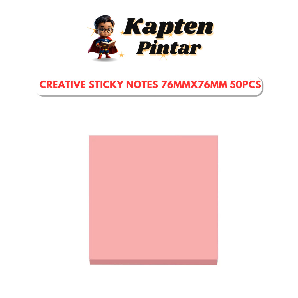 Pink Sticky Note 50 page 70cmx 70cm for Student Working Useful Office stuff