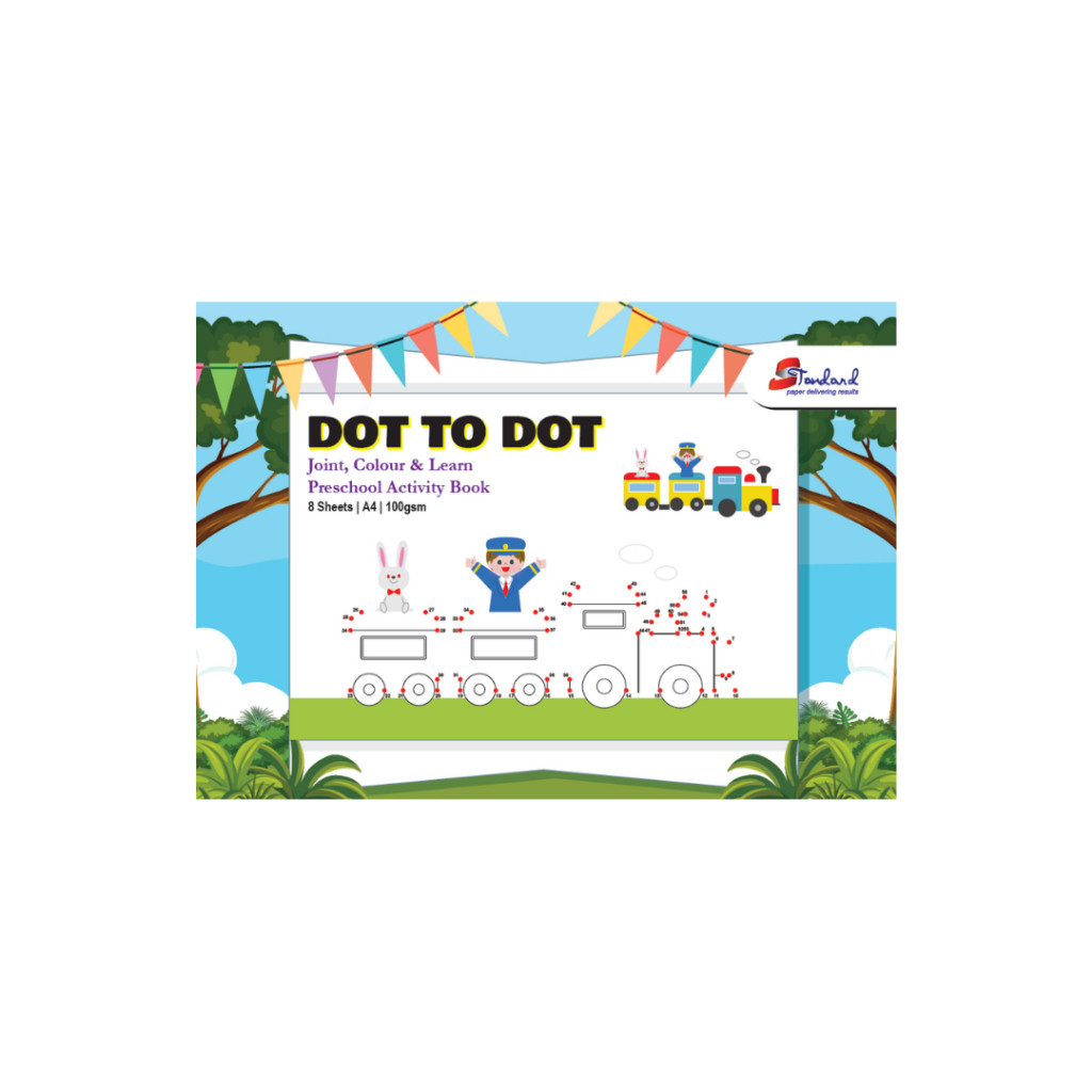 Dot To Dot A4 100GSM - Joint, Colour & Learn - Preschool Activity Book 8 Sheets | A4 | 100gsm - Image 4