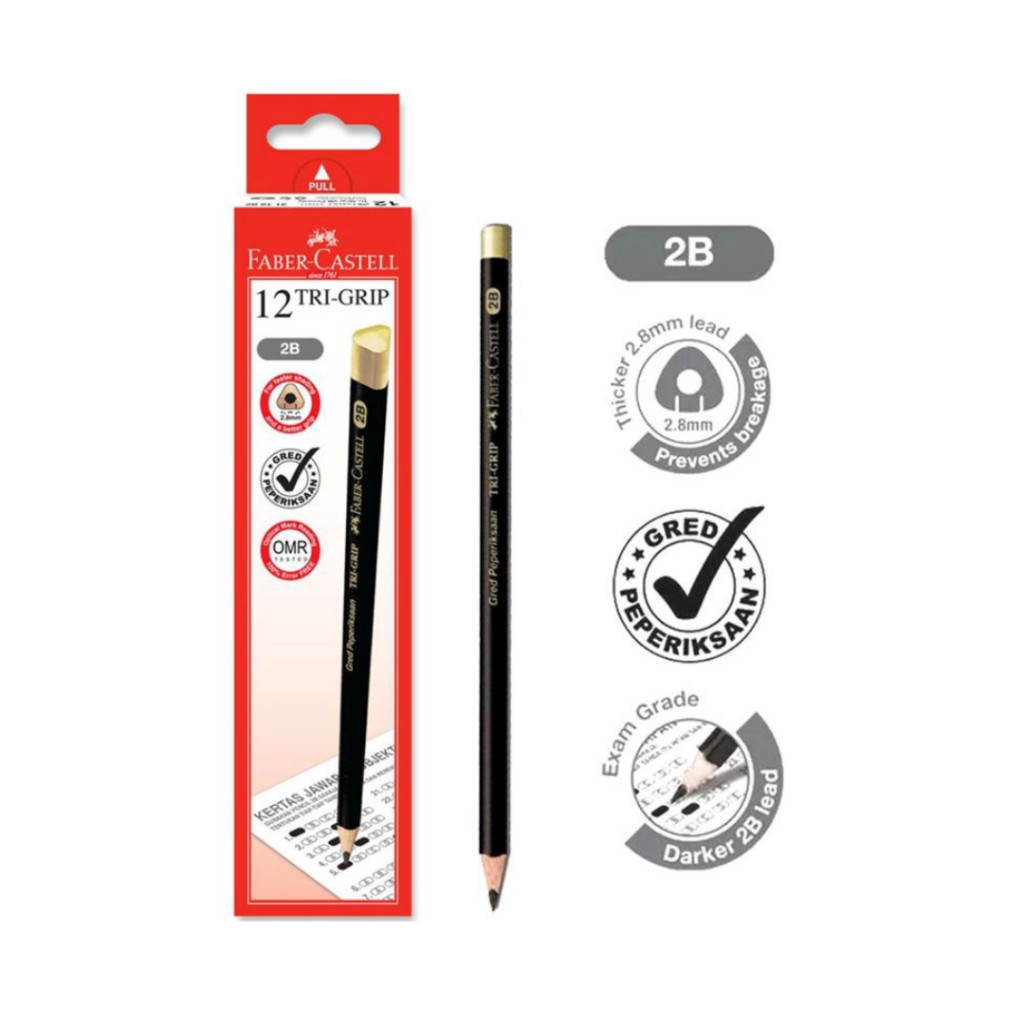 Faber-Castell 12 Tri-Grip 2B Pencils (Box) - Image 2